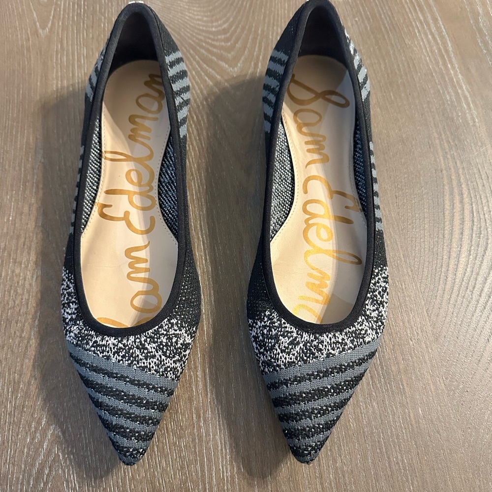 Sam Edelman Black and Gray Flats